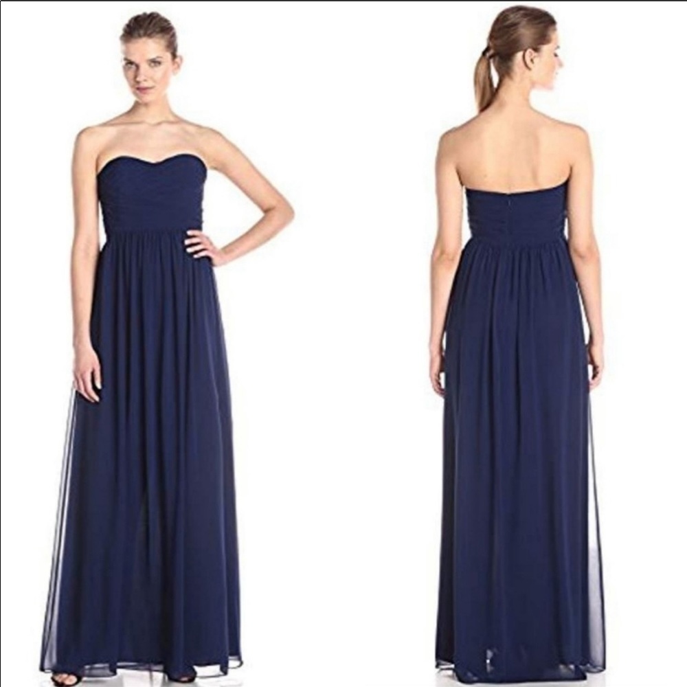 𝅺donna Morgan Black Strapless Dress 6